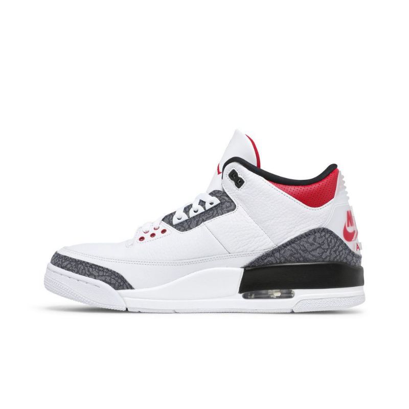 Air Jordan 3 Retro Denim Se Hvid Rød Sort Sko Herre