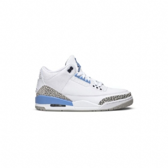 Air Jordan 3 Retro Hvid Blå Grå Sko Herre