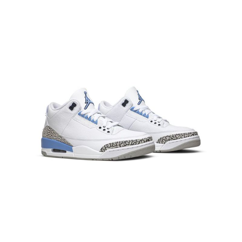 Air Jordan 3 Retro Hvid Blå Grå Sko Herre