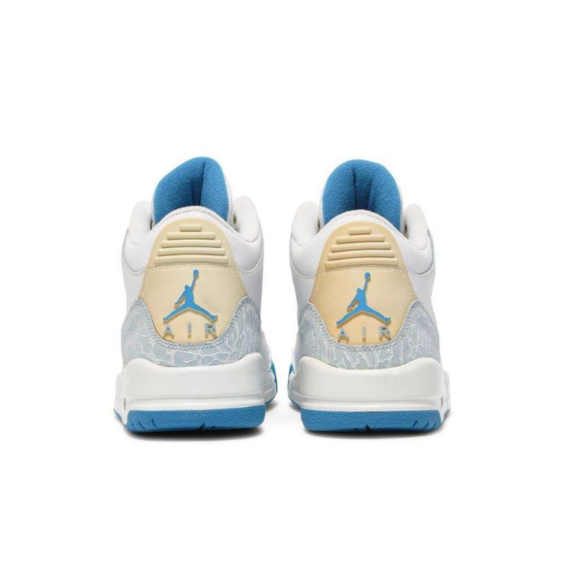 Air Jordan 3 Retro Hvid Blå Sko Dame