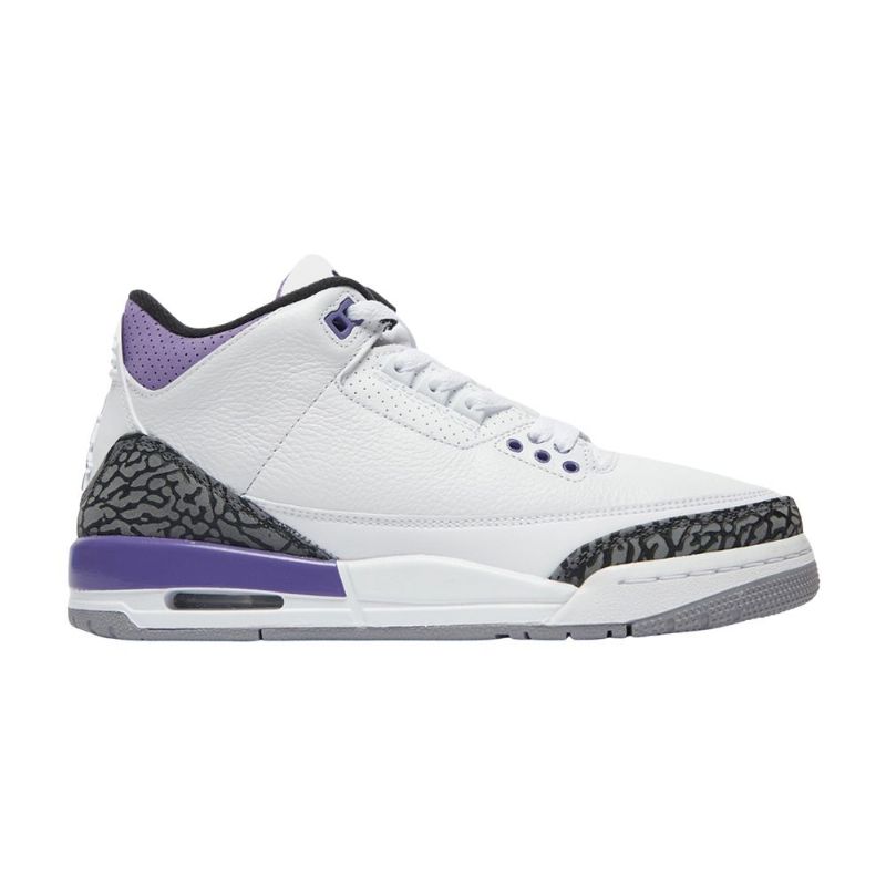 Air Jordan 3 Retro Hvid Lilla Grå Sko Herre