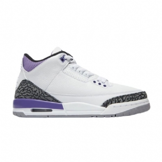 Air Jordan 3 Retro Hvid Lilla Grå Sko Herre