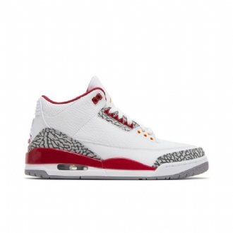 Air Jordan 3 Retro Hvid Rød Grå Sko Herre