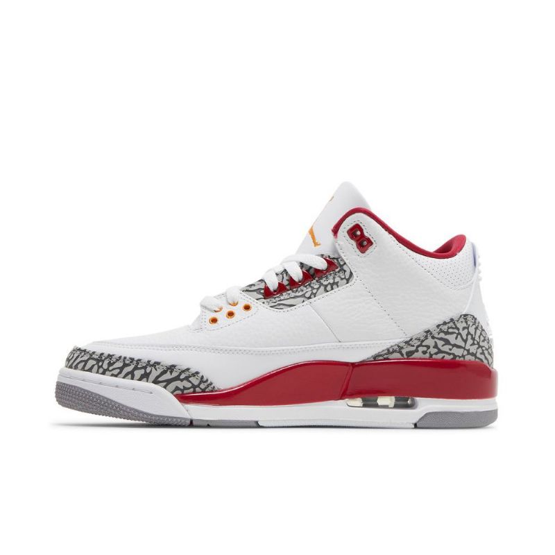 Air Jordan 3 Retro Hvid Rød Grå Sko Herre