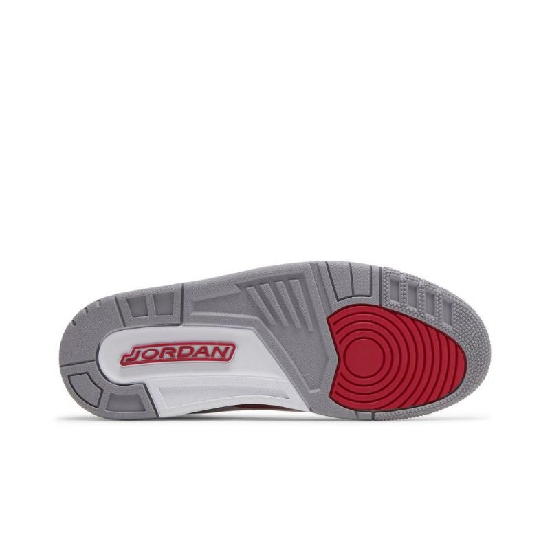 Air Jordan 3 Retro Hvid Rød Grå Sko Herre