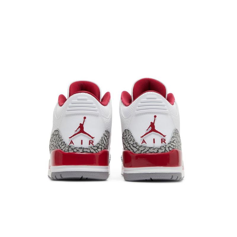 Air Jordan 3 Retro Hvid Rød Grå Sko Herre