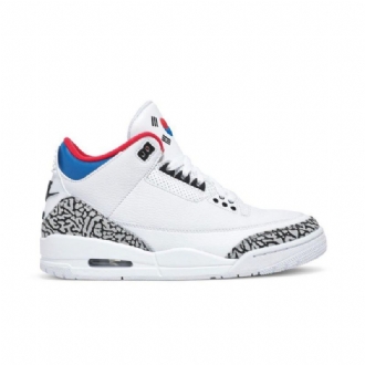 Air Jordan 3 Retro Nrg Hvid Grå Rød Sko Dame