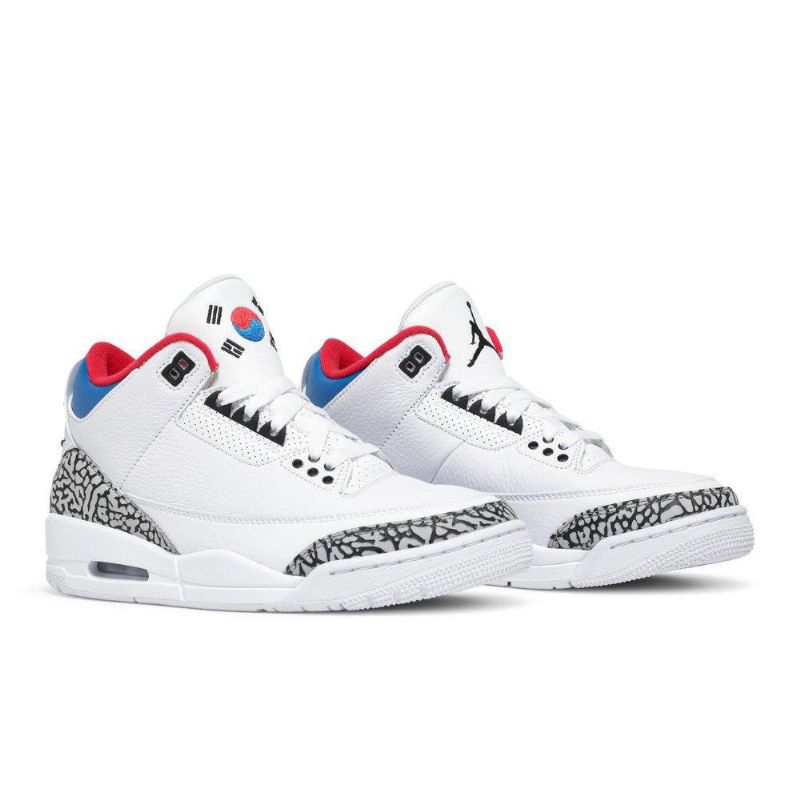 Air Jordan 3 Retro Nrg Hvid Grå Rød Sko Dame