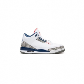 Air Jordan 3 Retro Og Hvid Blå Grå Sko Herre