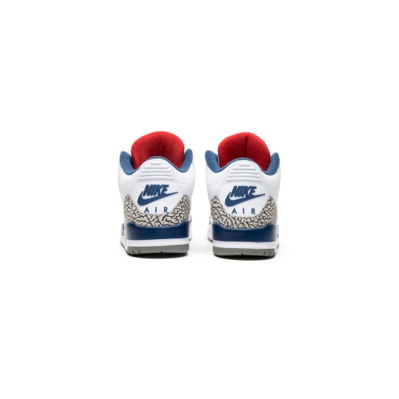 Air Jordan 3 Retro Og Hvid Blå Grå Sko Herre