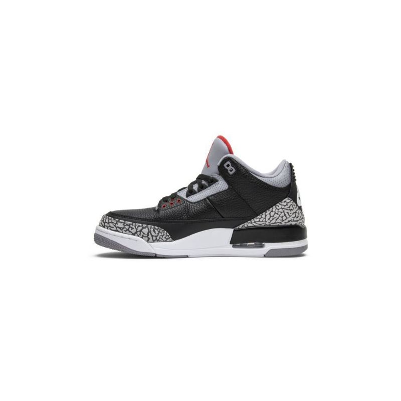 Air Jordan 3 Retro Og Sort Grå Rød Hvid Sko Herre