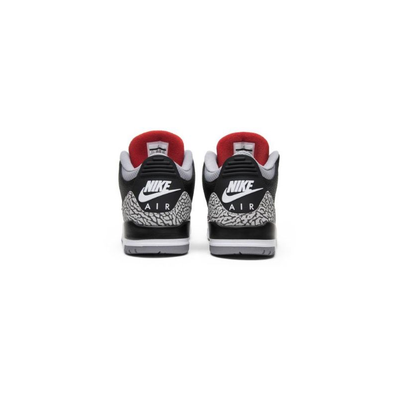 Air Jordan 3 Retro Og Sort Grå Rød Hvid Sko Herre
