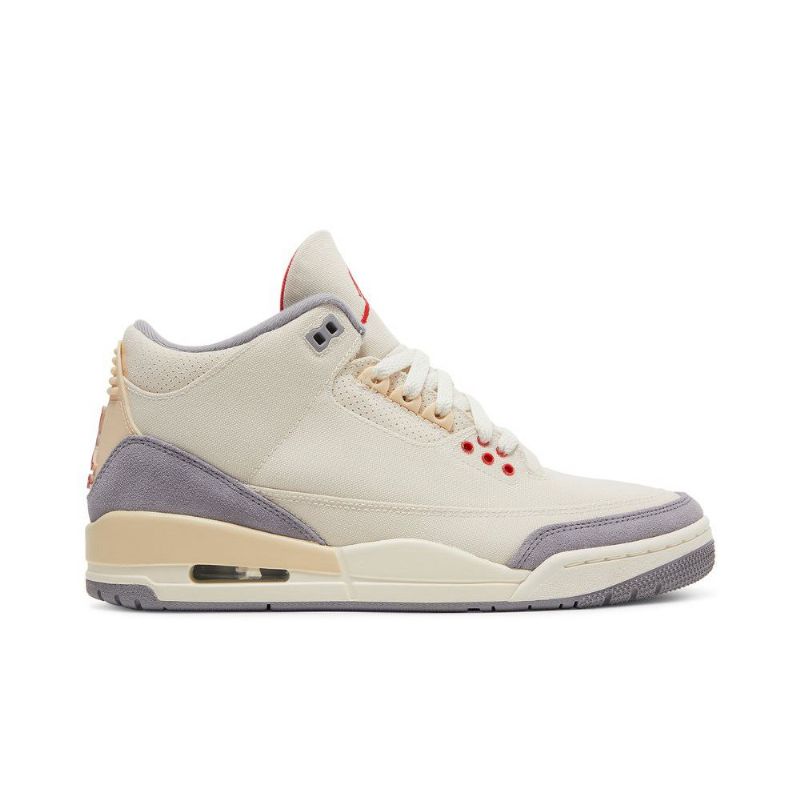 Air Jordan 3 Retro Se Beige Grå Rød Sko Herre