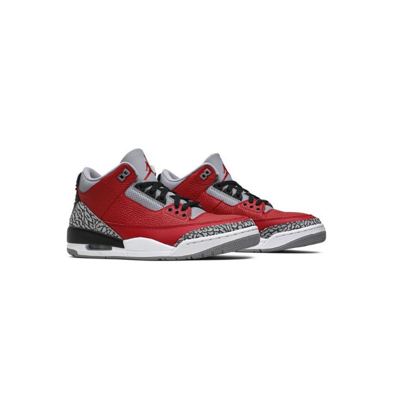 Air Jordan 3 Retro Se Rød Grå Sort Sko Herre
