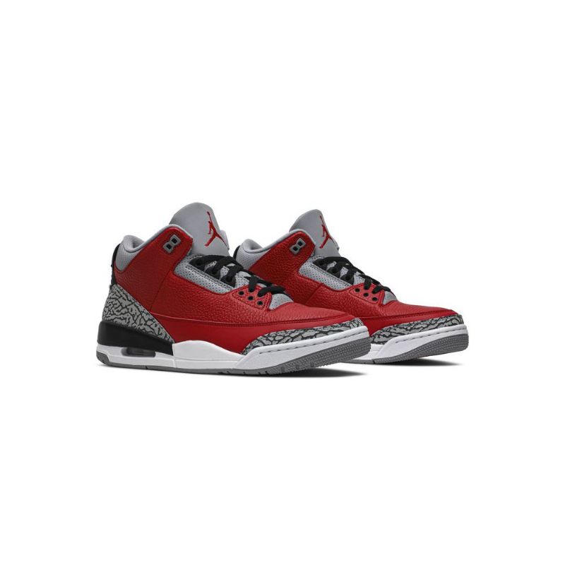 Air Jordan 3 Retro Se Rød Grå Sort Sko Herre