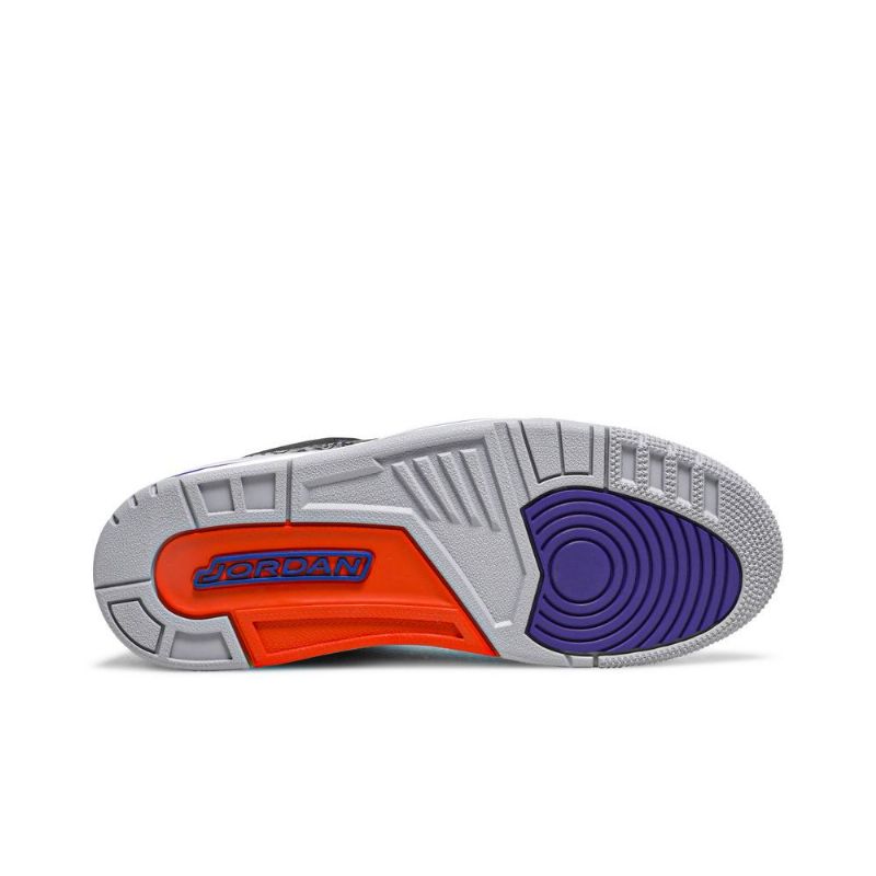 Air Jordan 3 Retro Sort Grå Lilla Hvid Sko Herre